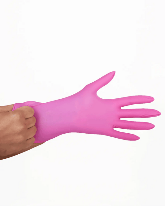 Framar Pink Paws Nitrile Gloves-Medium